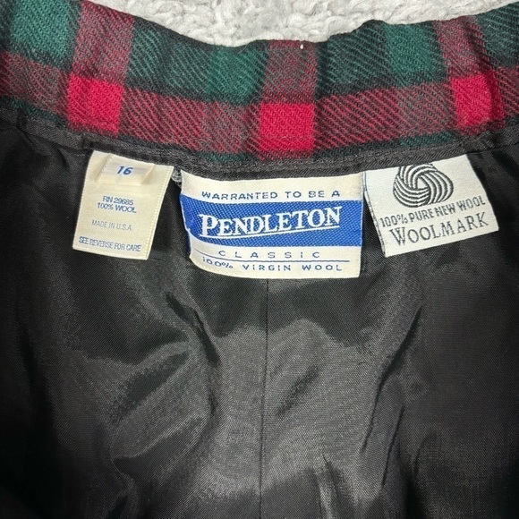 Pendleton Shorts Womens 16 Vintage Virgin Wool Made in USA Tartan Plaid Classic - Picture 2 of 3